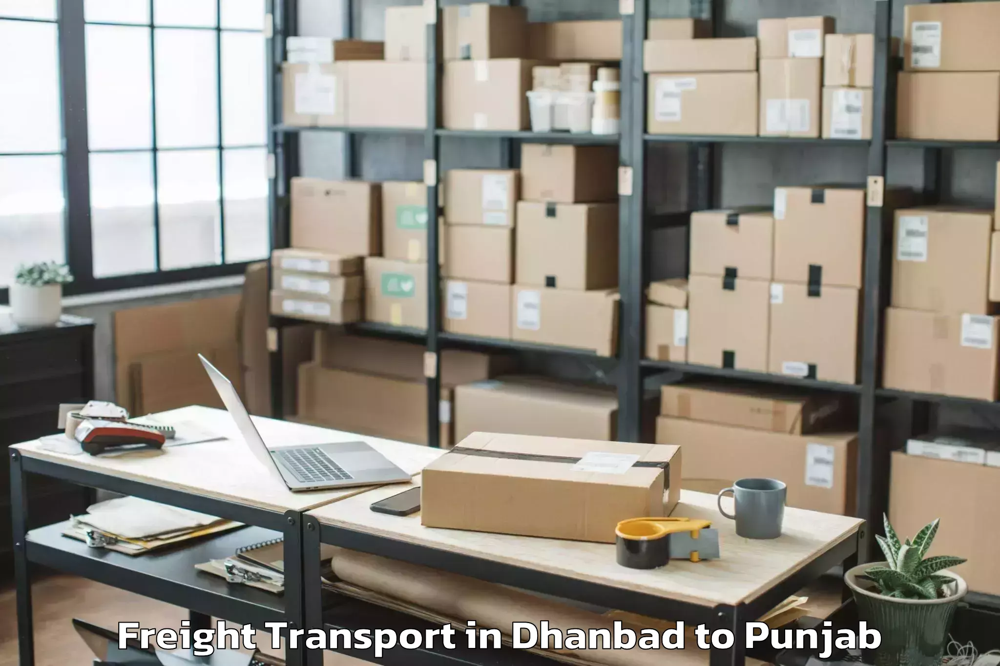 Reliable Dhanbad to Talwara Freight Transport